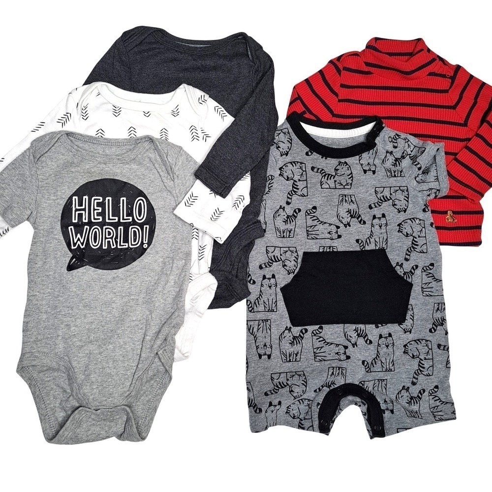 Baby 3-6M Piece Bundle Lot Bodysuit Romper Gap Cloud Island Cat&Jack